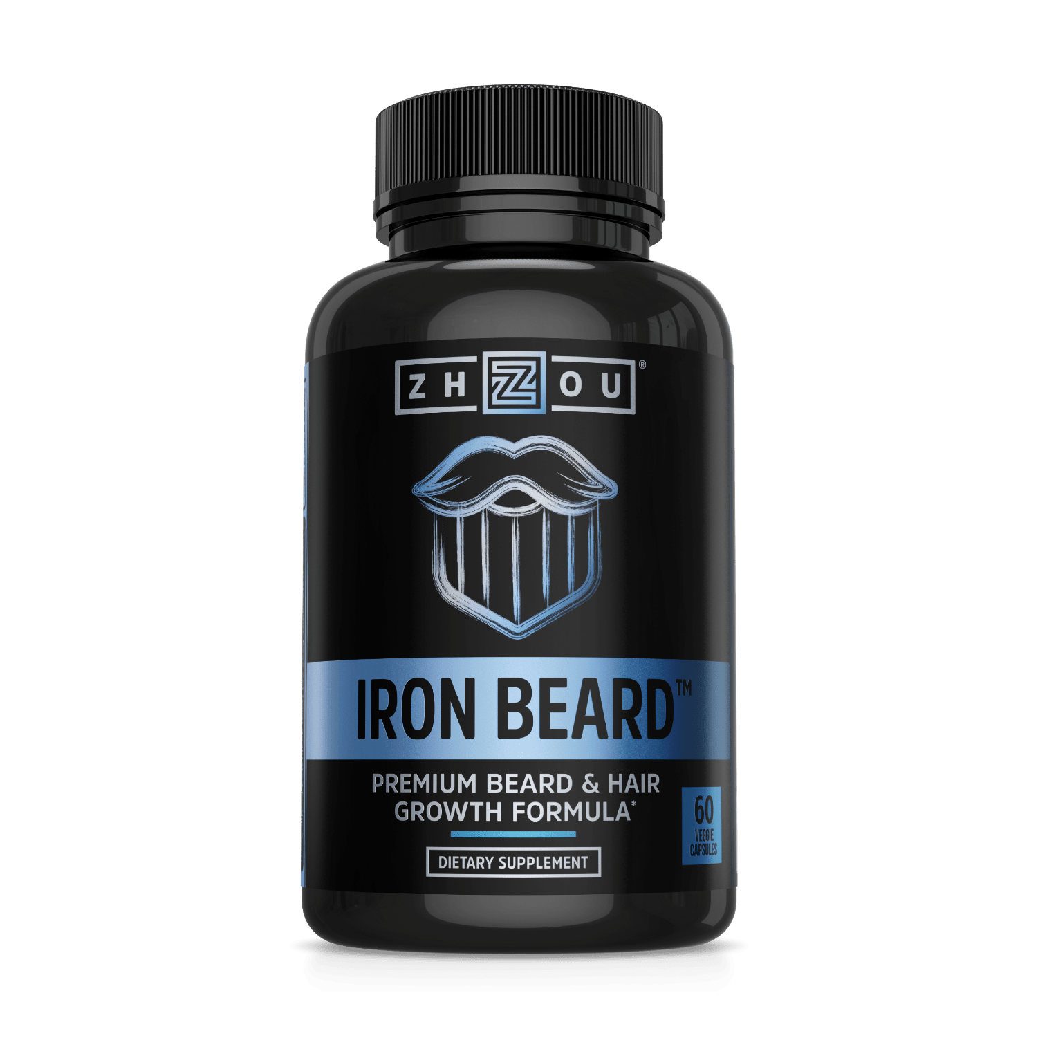 Iron Beard Beard Growth Vitamin Supplement for Men Zhou Nutrition