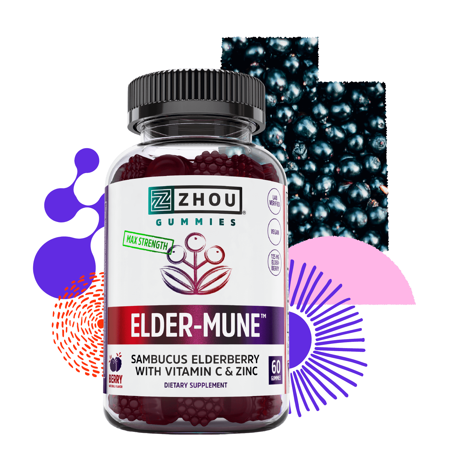 Elder-Mune Elderberry Gummies – Zhou Nutrition