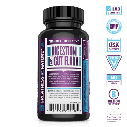 Zhou Nutrition S. Boulardii Gut Health Supplement.  Lab verified, good manufacturing practices, made in the USA with global ingredients, vegan, no refrigeration needed, 8 billion per capsule